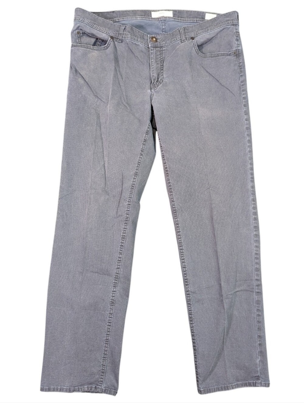 Brax Cooper Fancy Regular FitGray Blue Feel Good Pant 40x32 Office Business Casu